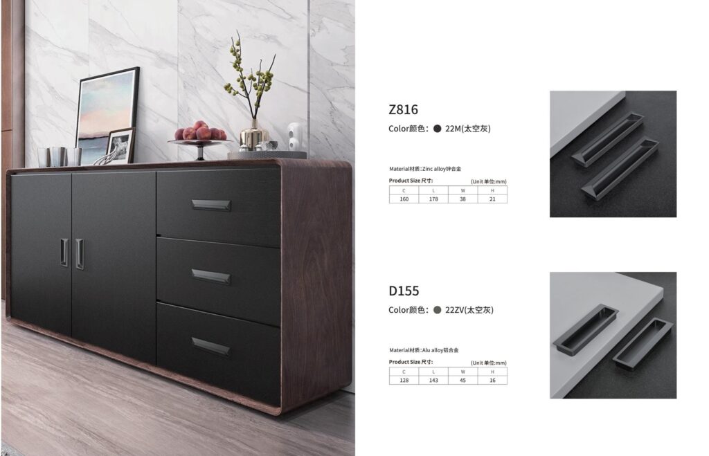 cabinet hardware handles (6)